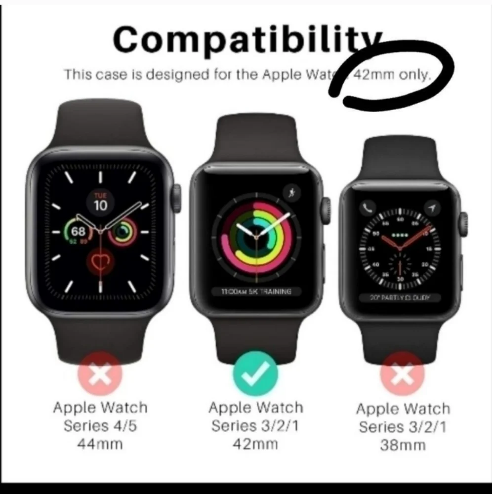Apple iWatch Tempered Glass Case 3/2/1 42mm Screen protector